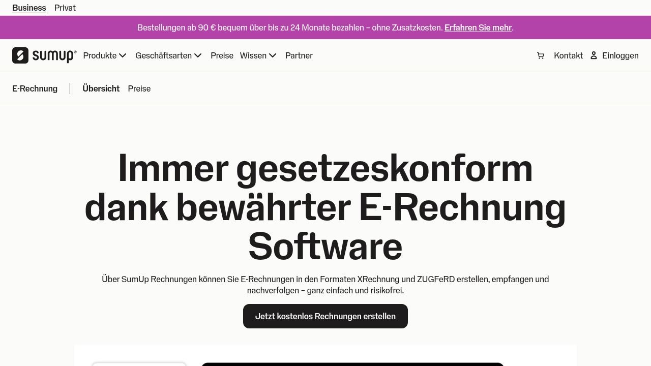 SumUp Rechnungen Produktvorschau 1
