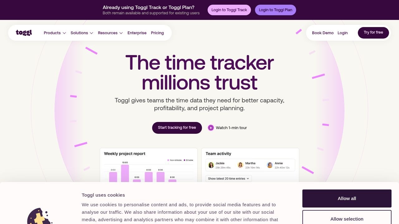 Toggl Track Produktvorschau 1