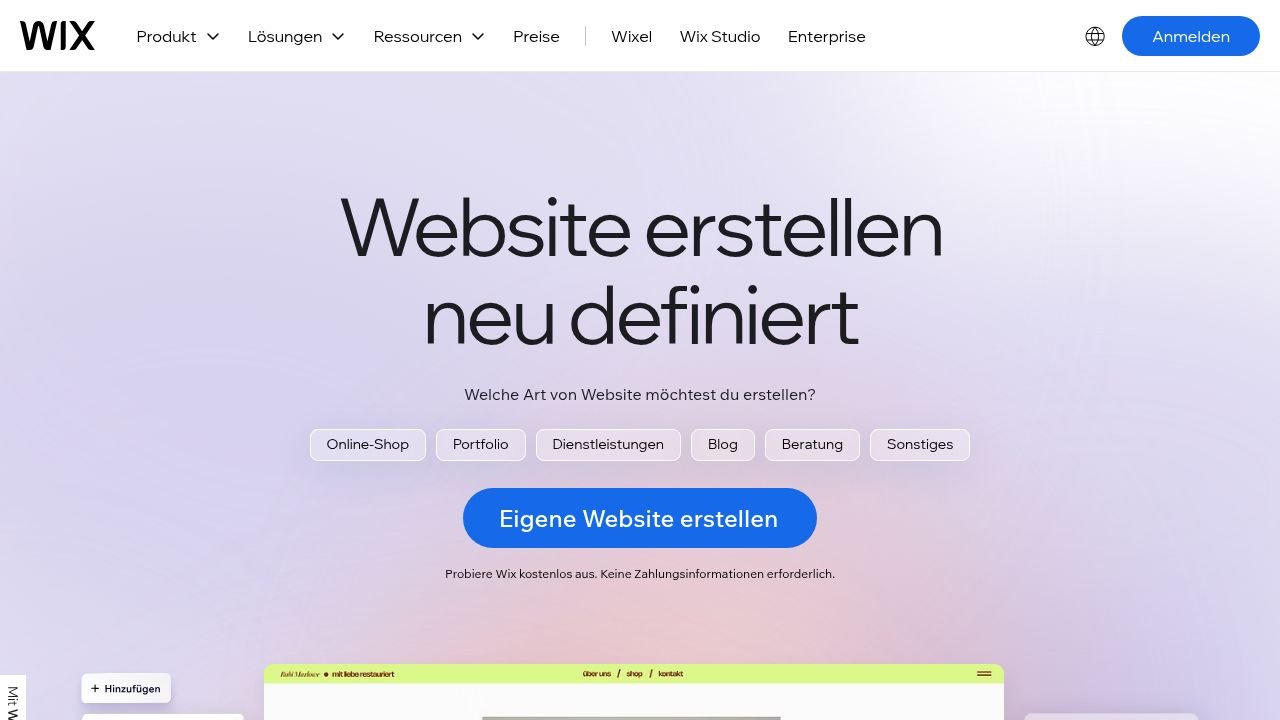 Wix Produktvorschau 1